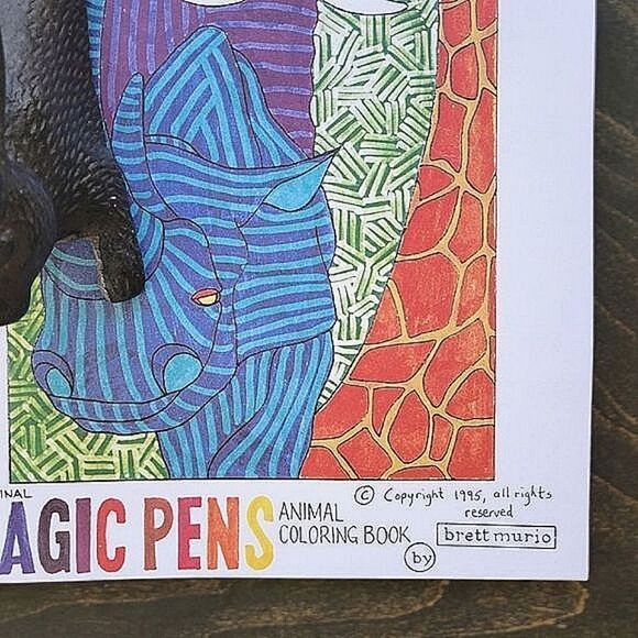 Deadstock '95 Magic Pens Animal Colouring Book - Picture 3 of 6